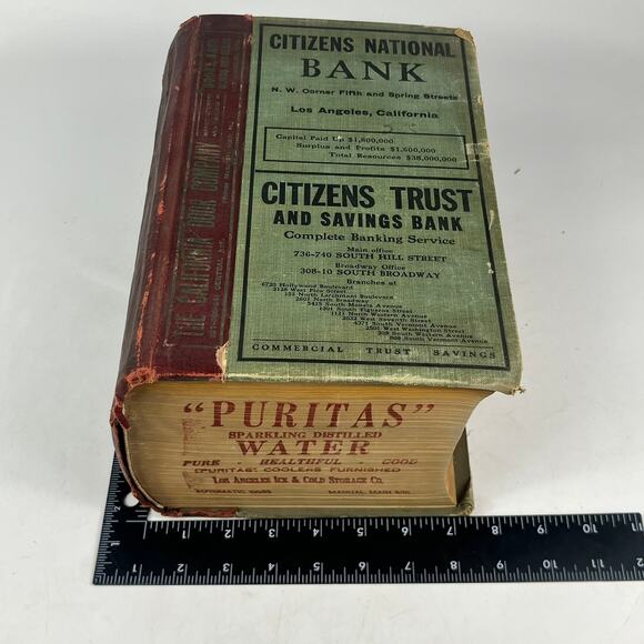 1928 Los Angeles CA City Directory POOR Ancestry Genealogy San Fernando Valley - Picture 6 of 12